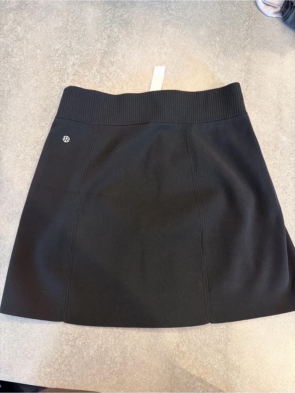 lululemon athletica Black Ribbed-Waist Mini Skirt